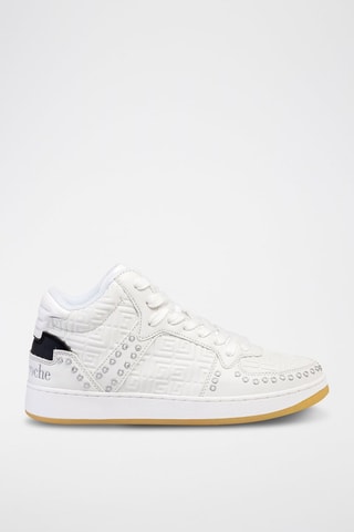 Baskets montantes en cuir Blanc