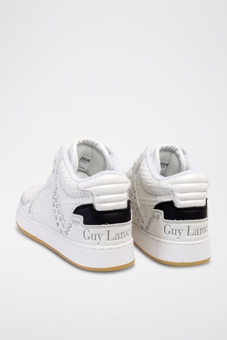 Baskets montantes en cuir Blanc