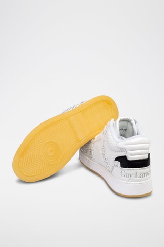 Baskets montantes en cuir Blanc