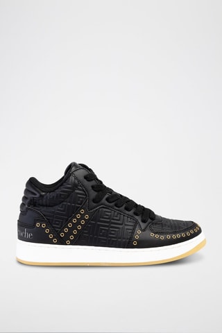 Baskets montantes en cuir Noir