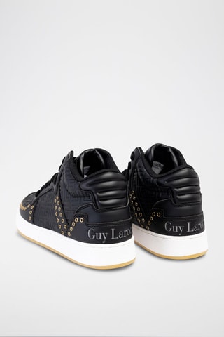Baskets montantes en cuir Noir