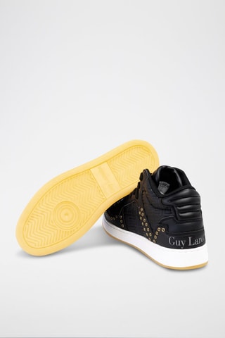 Baskets montantes en cuir Noir