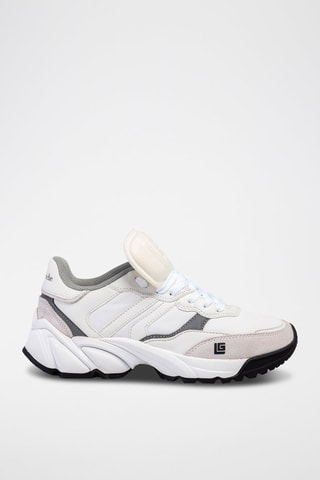 Baskets en cuir Blanc et crème