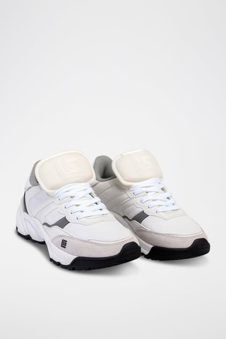 Baskets en cuir Blanc et crème