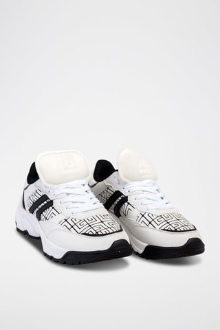 Baskets en cuir Blanc et noir