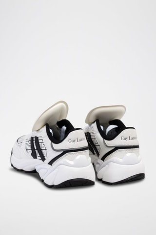 Baskets en cuir Blanc et noir