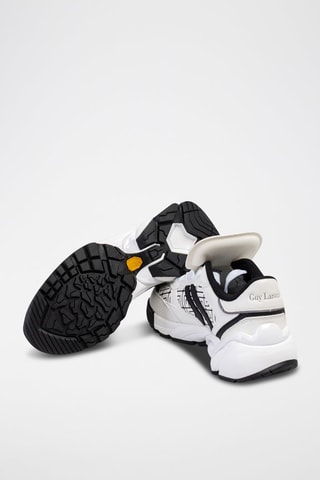 Baskets en cuir Blanc et noir