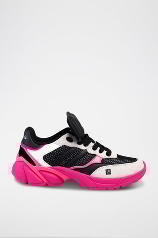 Baskets en cuir Rose et noir