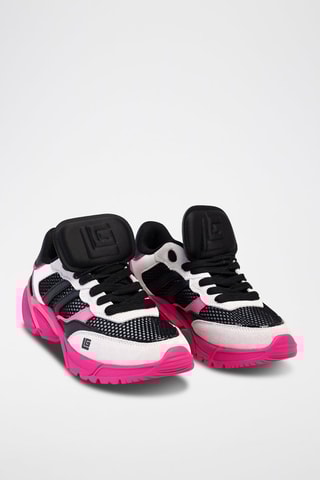 Baskets en cuir Rose et noir