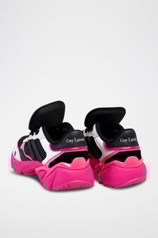 Baskets en cuir Rose et noir