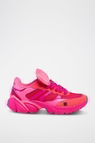 Baskets en cuir Rose et fuchsia