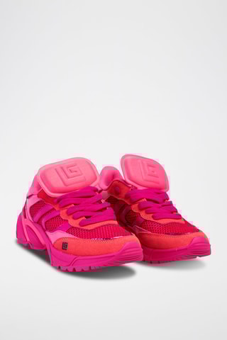 Baskets en cuir Rose et fuchsia