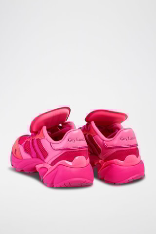 Baskets en cuir Rose et fuchsia
