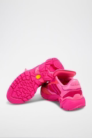 Baskets en cuir Rose et fuchsia
