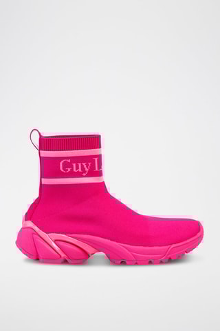 Baskets chaussettes montantes Rose