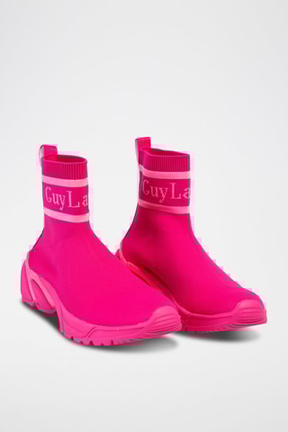 Baskets chaussettes montantes Rose