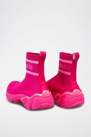 Baskets chaussettes montantes Rose