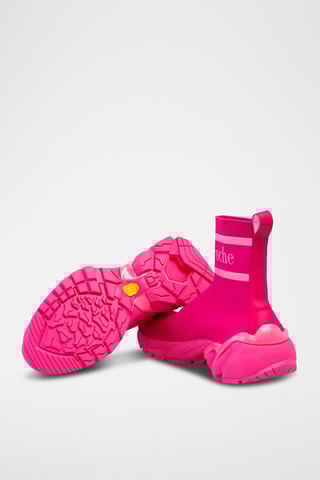 Baskets chaussettes montantes Rose