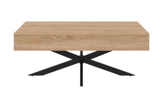Table basse relevable Spider - Imitation bois et noir