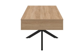 Table basse relevable Spider - Imitation bois et noir