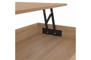 Table basse relevable Spider - Imitation bois et noir