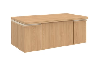 Table basse extensible Tania et 4 poufs - 100 x 55/110 x 39/51 cm