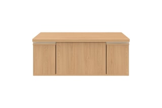 Table basse extensible Tania et 4 poufs - 100 x 55/110 x 39/51 cm