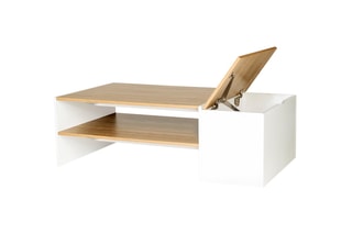 Table basse avec coffre Zoé - Blanc