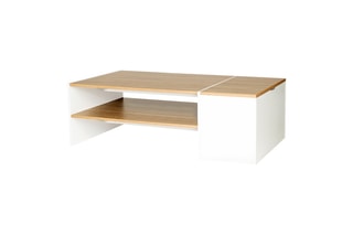 Table basse avec coffre Zoé - Blanc