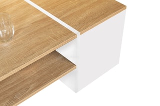 Table basse avec coffre Zoé - Blanc