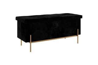 Banc-coffre - Noir et doré