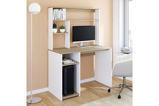 Bureau avec étagères de rangement Danny - 100 x 50 x 143 cm