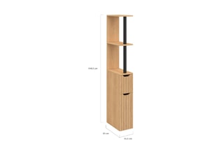 Colonne salle de bain 2 portes Faustine - 15,5 x 30 x 118,5 cm