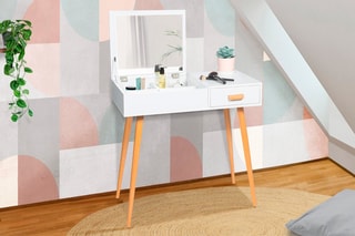 Coiffeuse 2 tiroirs Serena - 90 x 39 x 75 cm
