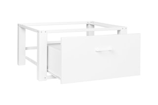 Socle pour machine à laver blanc 1 tiroir - Blanc