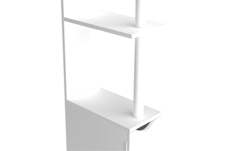 Meuble WC 2 portes - Blanc
