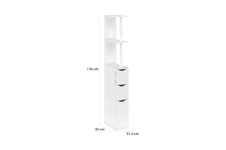 Colonne pour salle de bain 1 porte - 15,2 x 33 x 136 cm