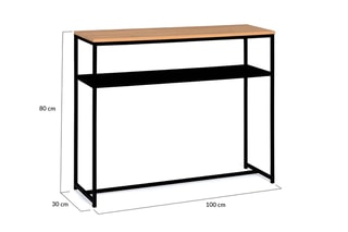 Console double plateau Liverpool - 100 x 30 x 80 cm