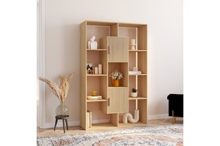 Bibliothèque 2 portes Faustine - 90 x 30 x 143 cm