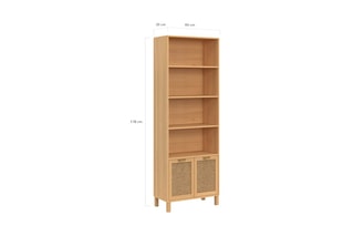 Bibliothèque 2 portes Eve - 60 x 170 x 30 cm