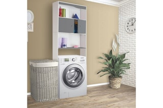 Meuble de salle de bain 2 portes - 58 x 178 x 19,5 cm