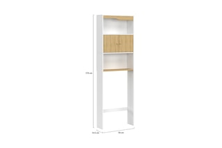 Meuble WC 2 portes - 58 x 19,5 x 178 cm