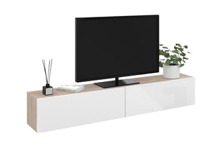 Meuble TV 2 portes - 180 x 30 x 30 cm