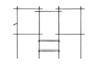 Penderie télescopique - 305 x 35 x 278 cm