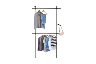 Penderie télescopique - 77/112 x 2,5 x 103/278 cm