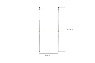 Penderie télescopique - 77/112 x 2,5 x 103/278 cm