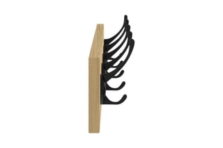 2 porte-manteaux muraux - Imitation bois et noir
