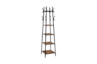 Porte-manteau Elize - Noir et imitation bois