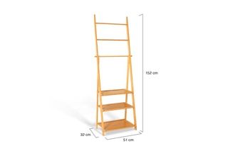 Etagère porte-serviette Maya - Structure en bambou - 53 x 31 x 152 cm