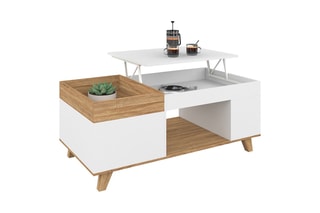 Table basse relevable Elina - 110 x 55 x 45 cm